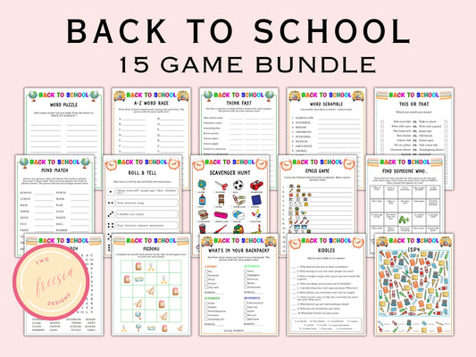 Back to School Games (15 Games)