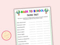 Back to School Think Fast Game
