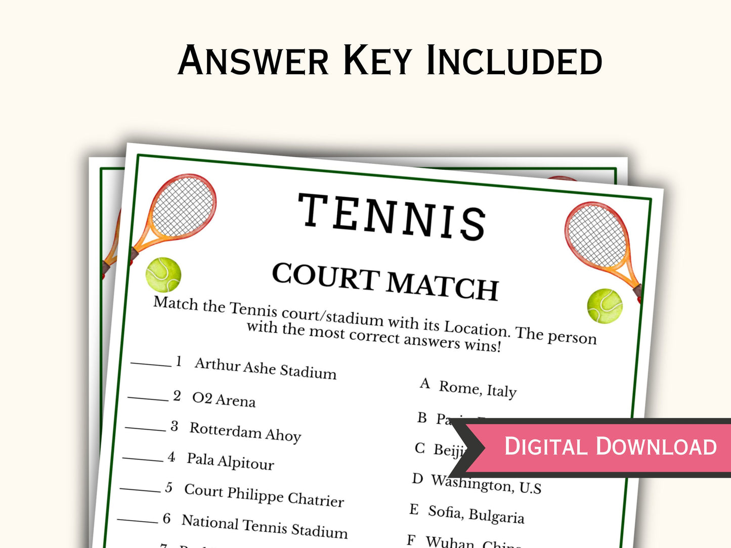 7 Tennis Party Games