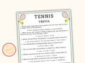 Tennis Trivia Game
