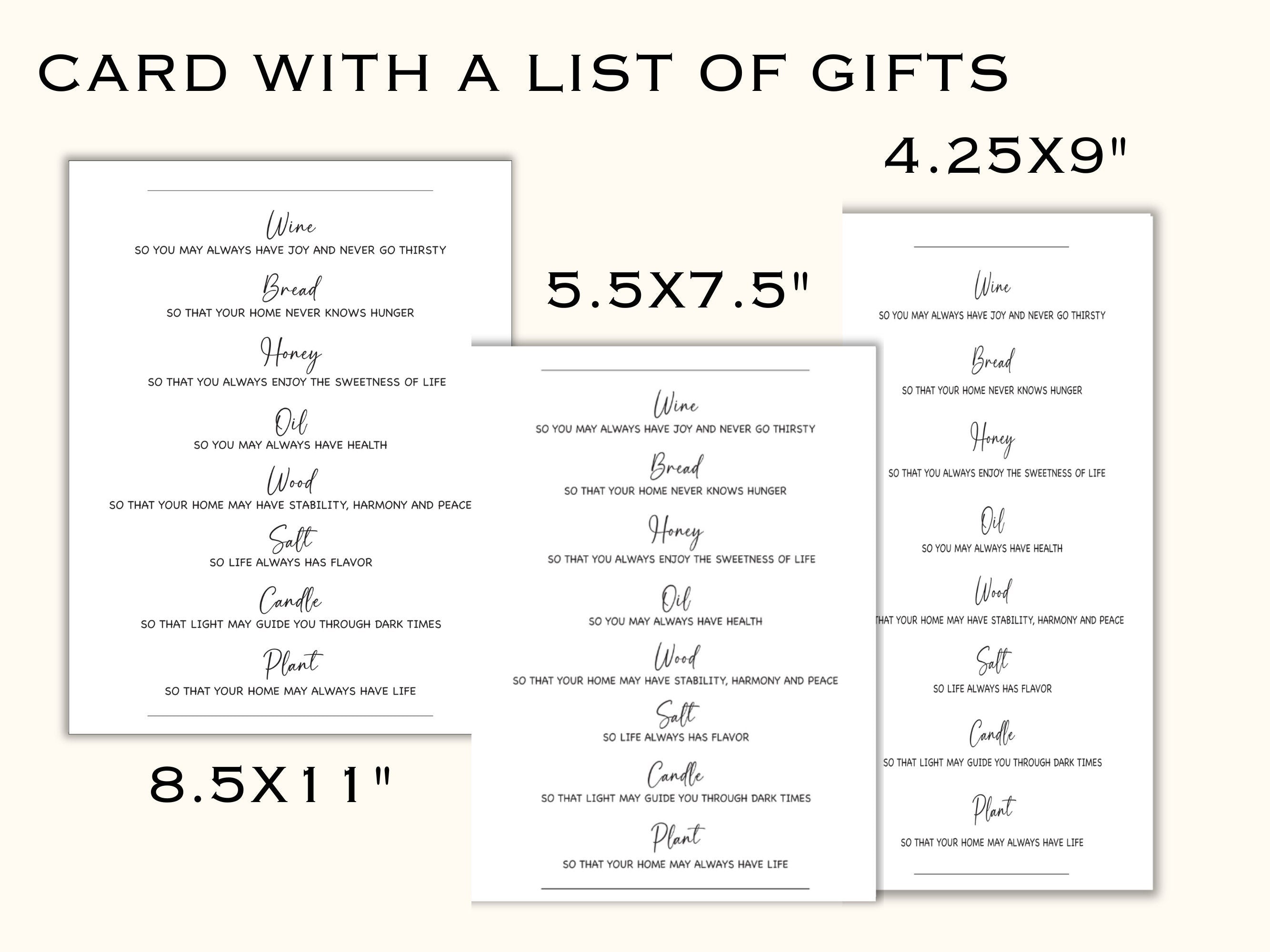 Traditional New Home Tags and Cards