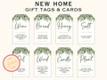 Greenery Traditional Housewarming Gift Basket Tags