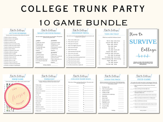 College Trunk Party Games (10 Games)