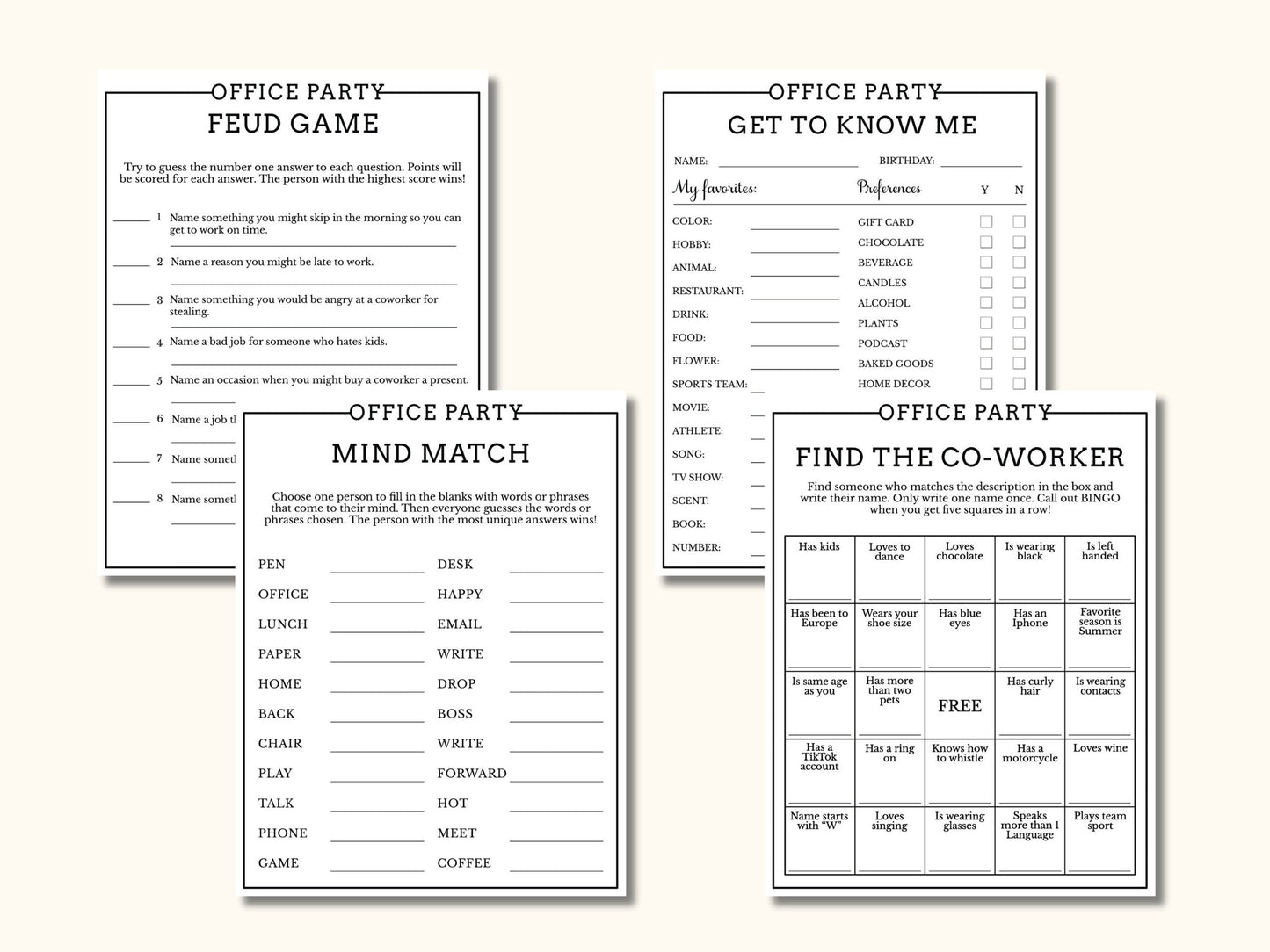 12 Office Party Games