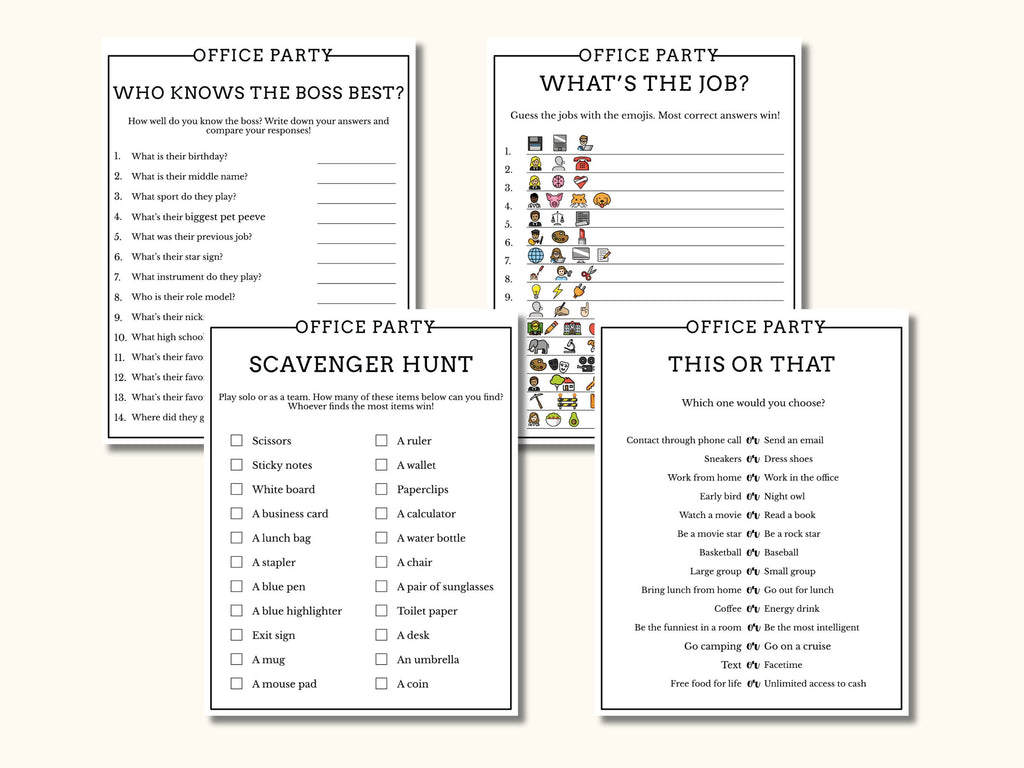 12 Office Party Games
