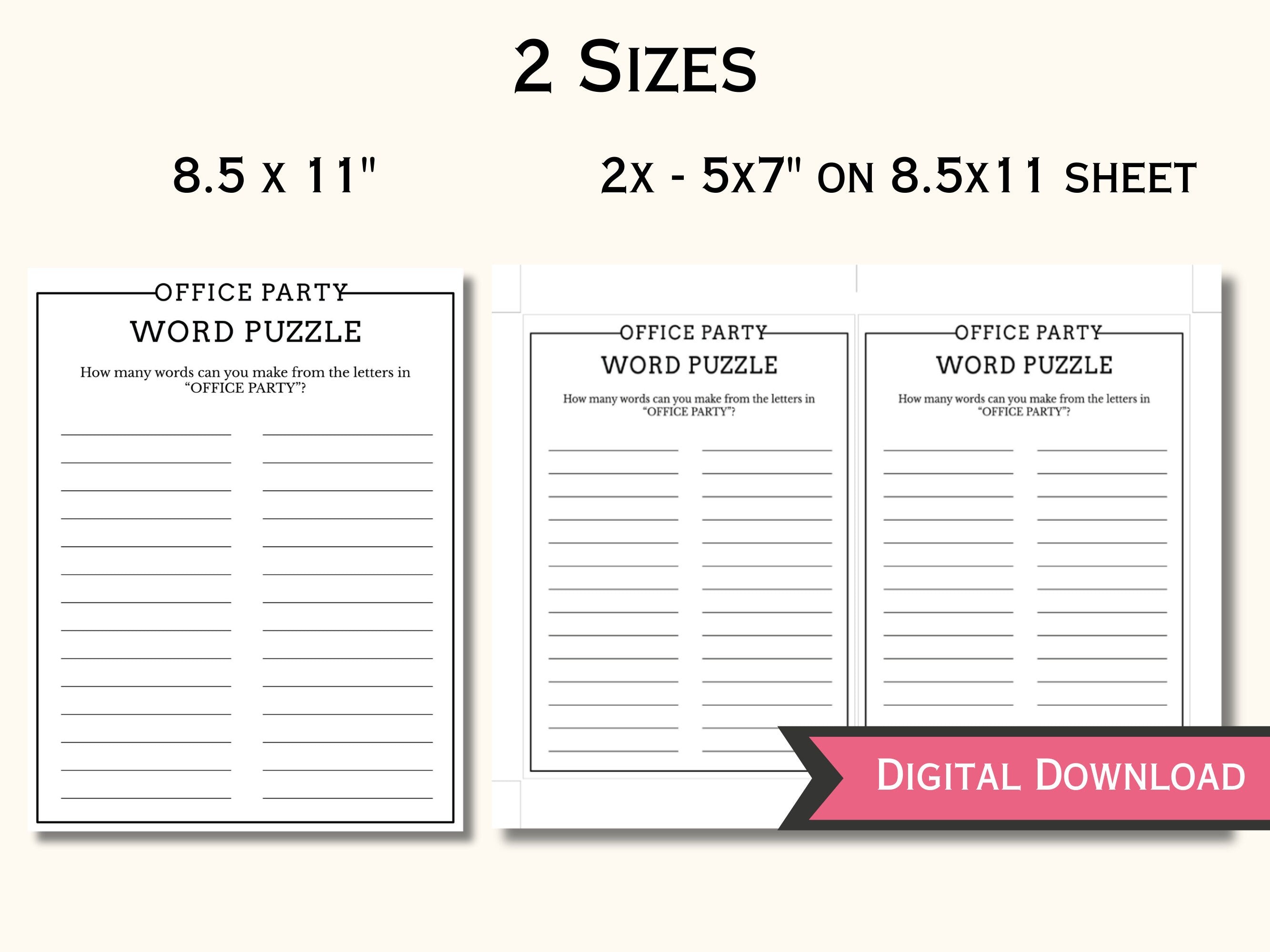 12 Office Party Game Bundle