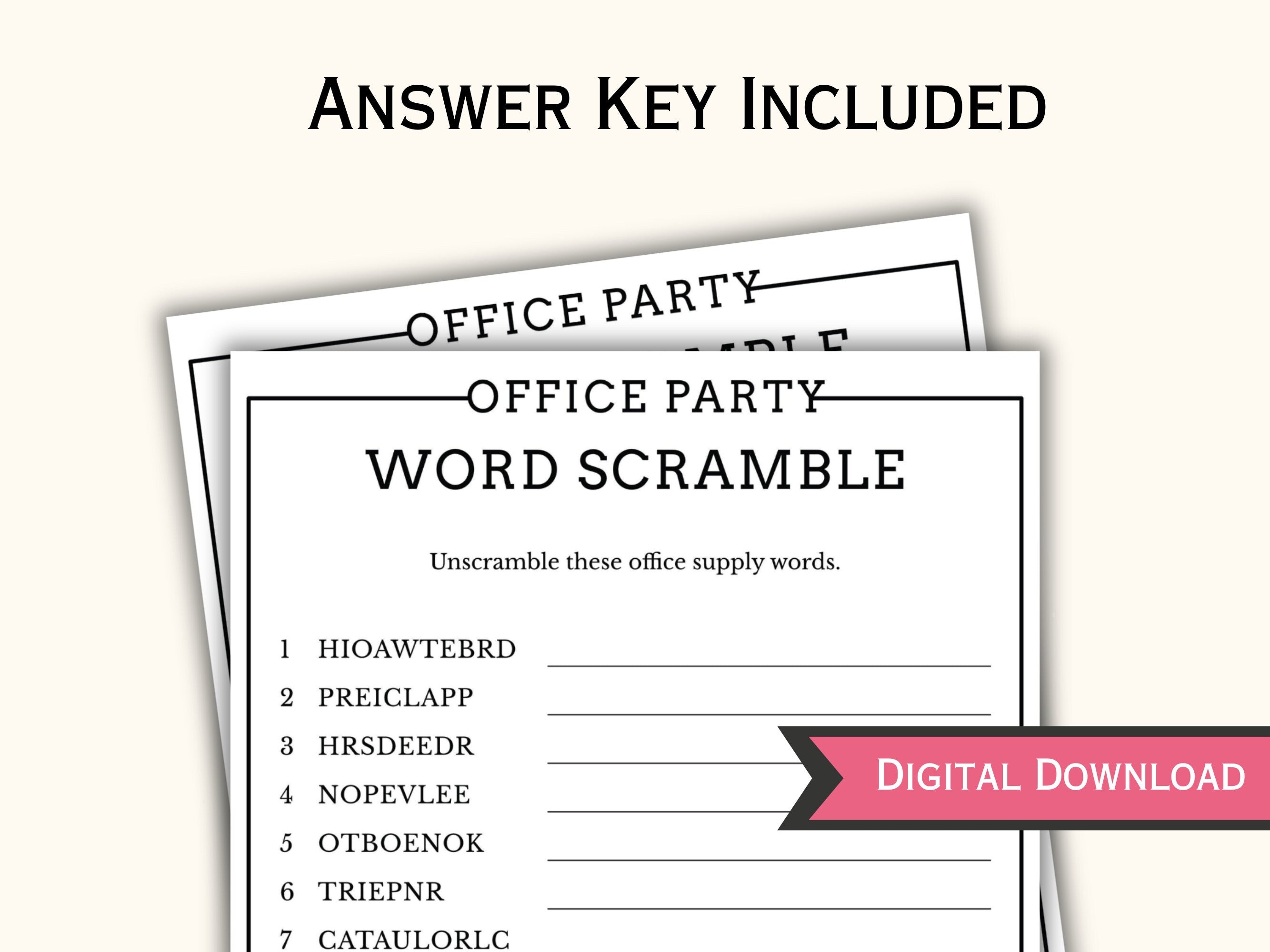 12 Office Party Game Bundle