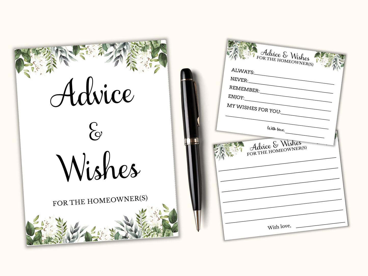 Housewarming Advice and Wishes Cards