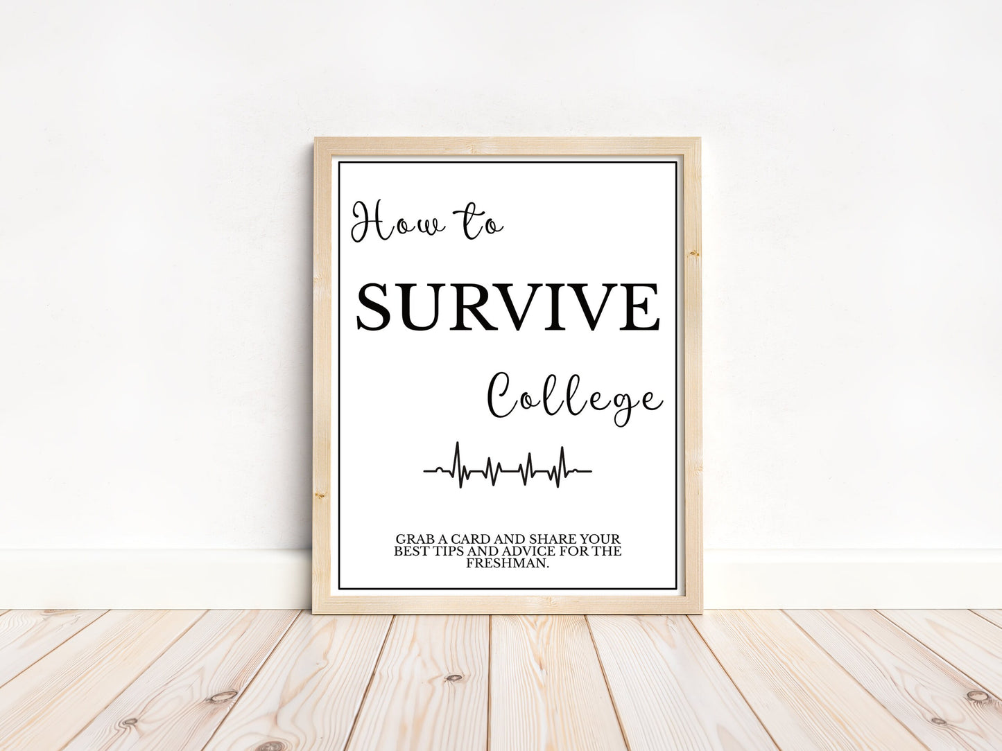 How to Survive College Advice and Wishes Cards