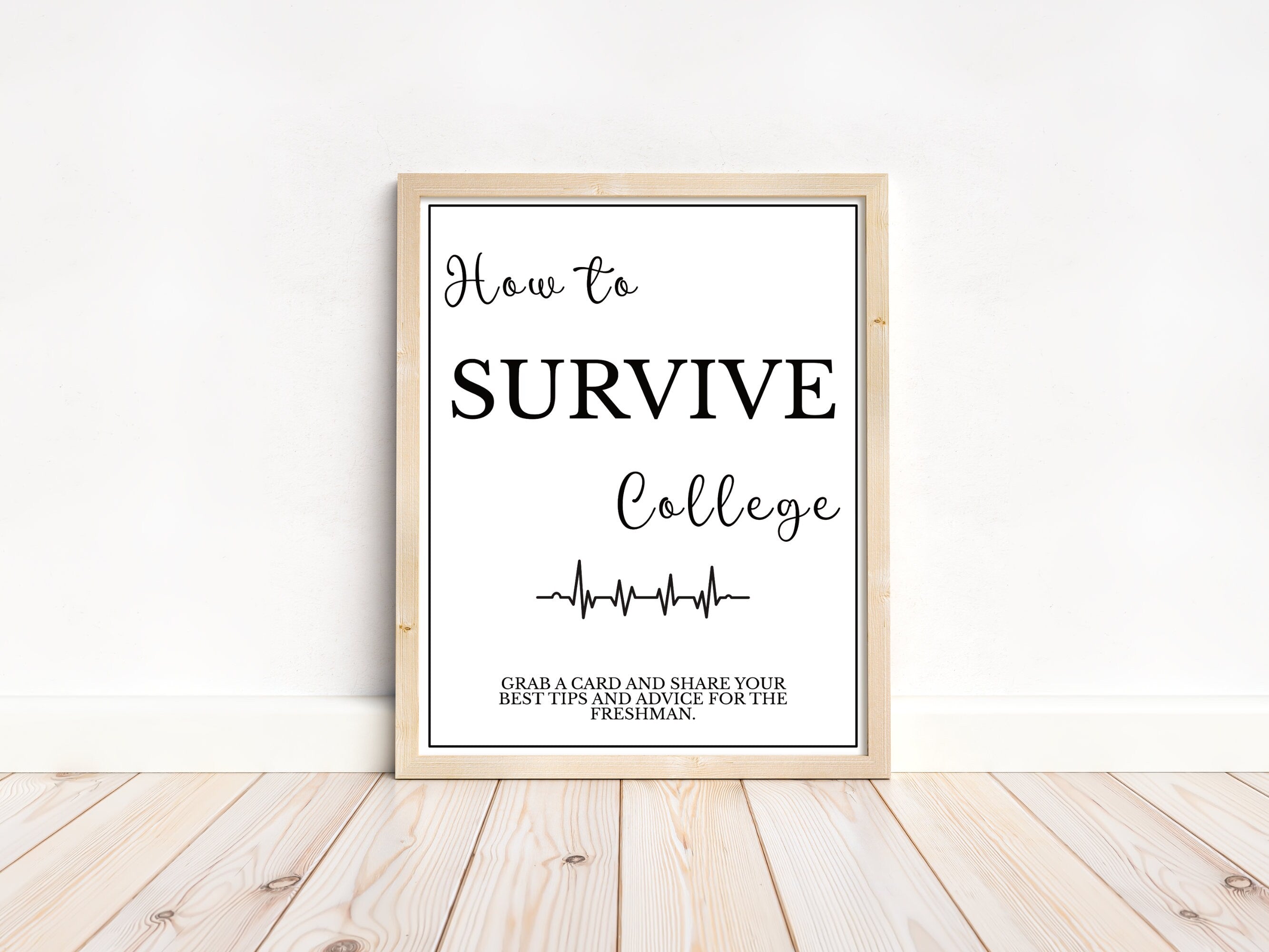 How to Survive College Advice and Wishes Cards
