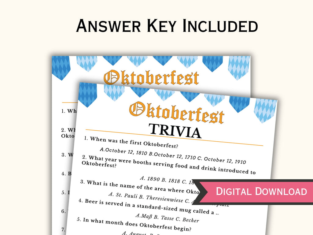 Oktoberfest Party Games - 8 Games