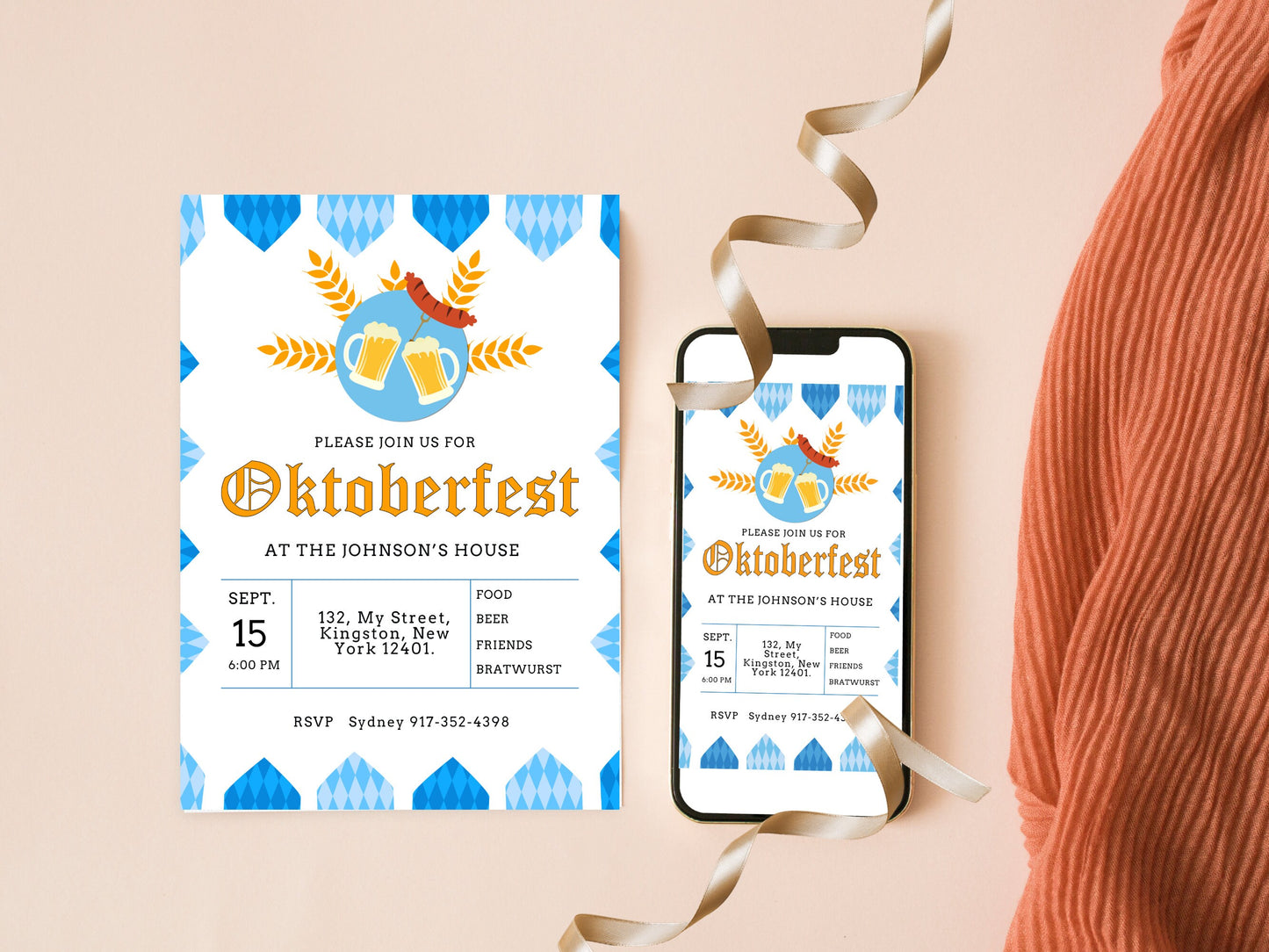 Oktoberfest Party Invitation Template