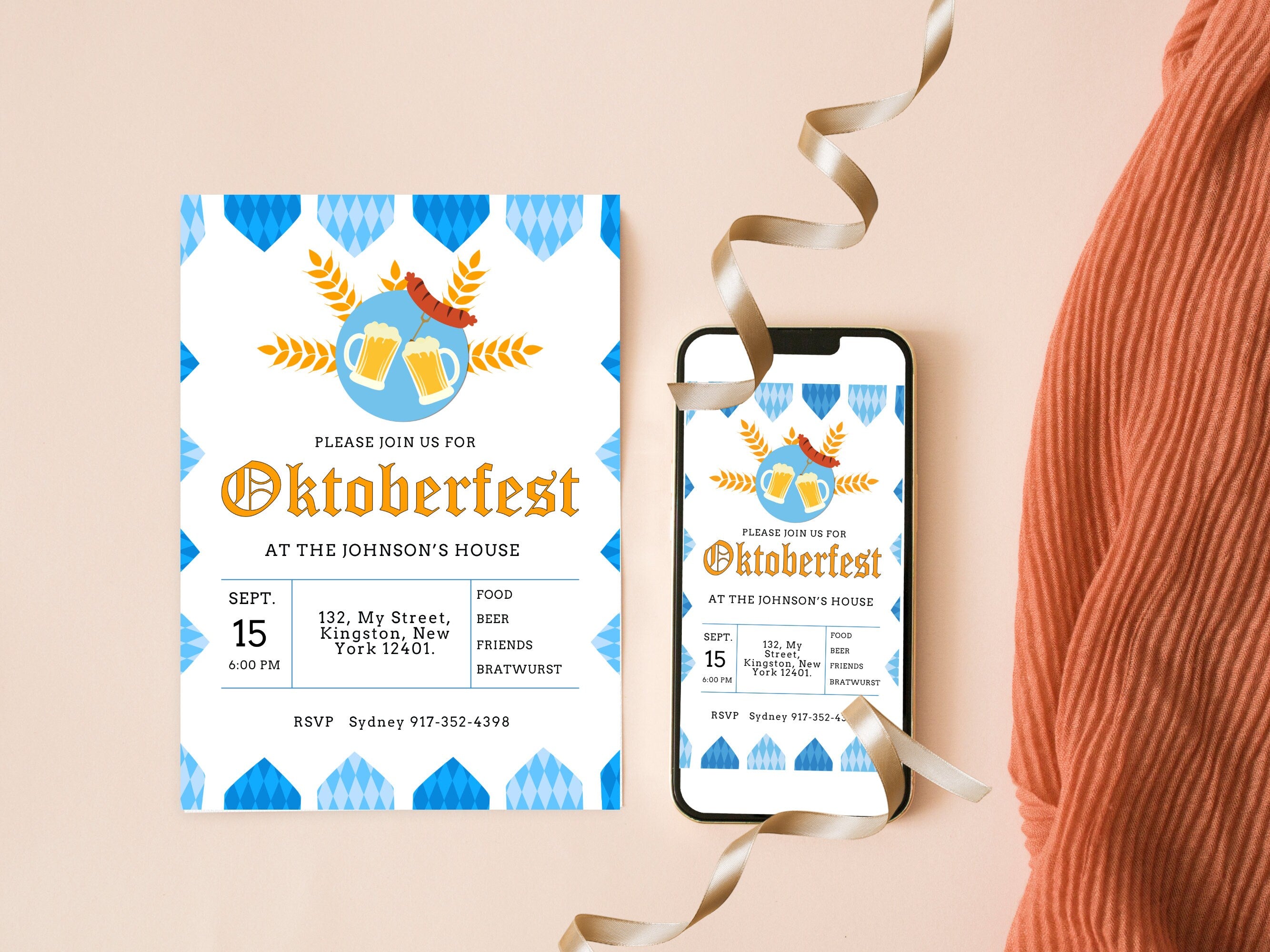 Oktoberfest Party Invitation Template