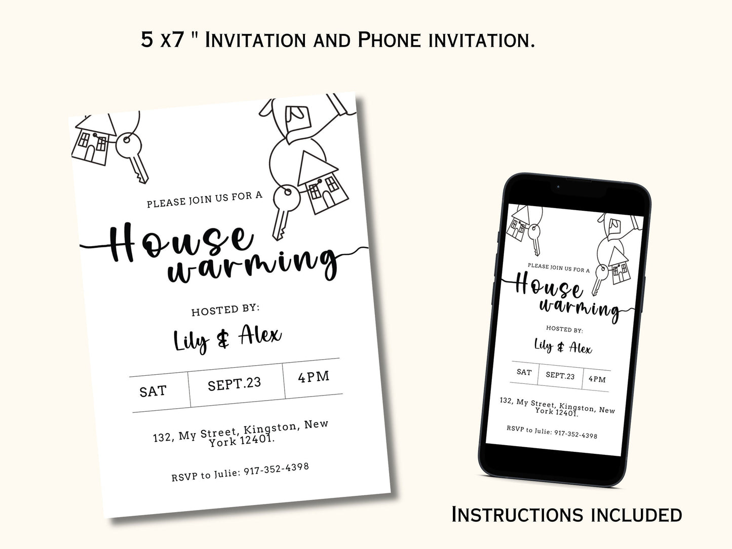 Minimalist House Warming Invitation