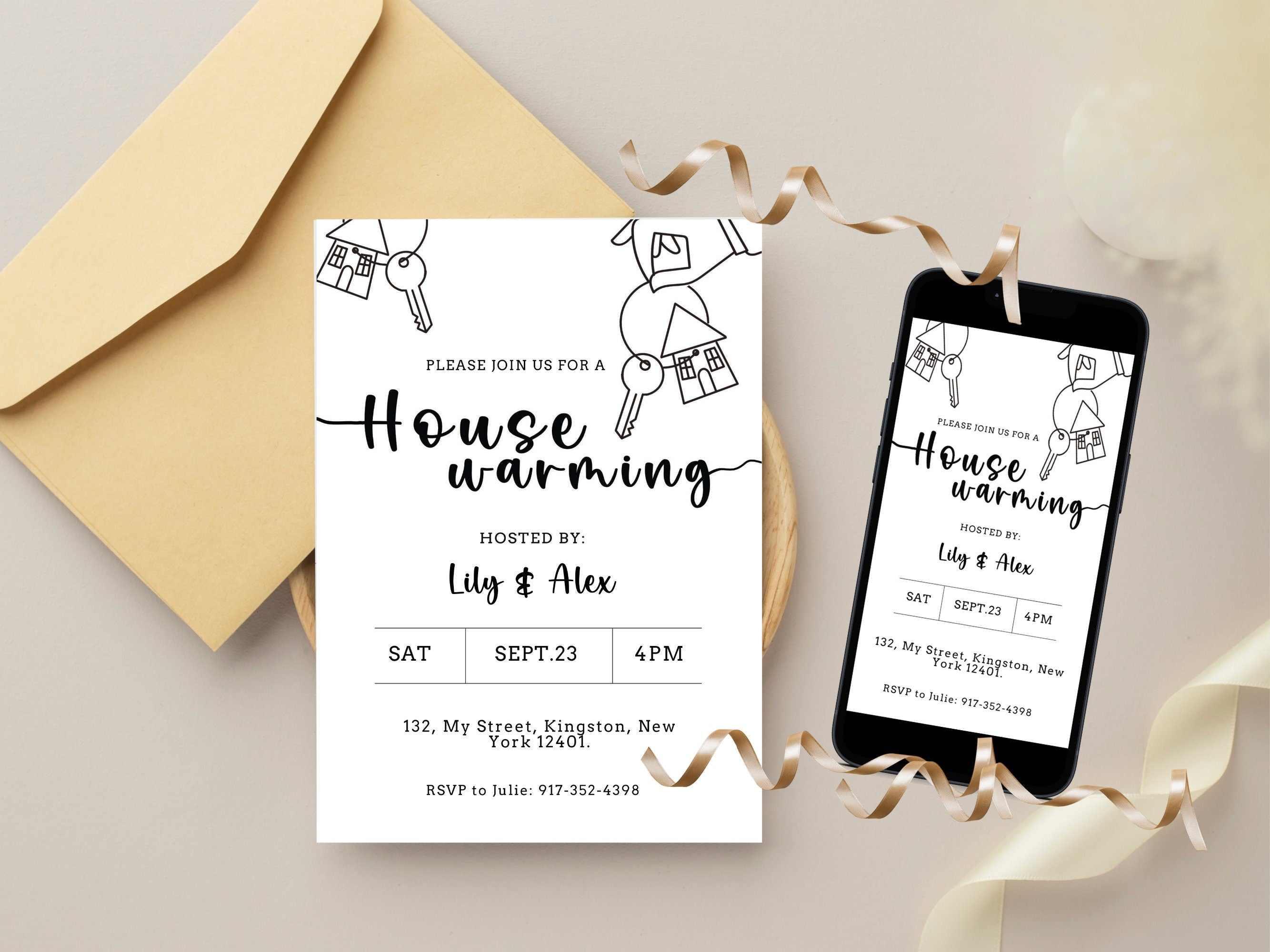 Minimalist House Warming Invitation