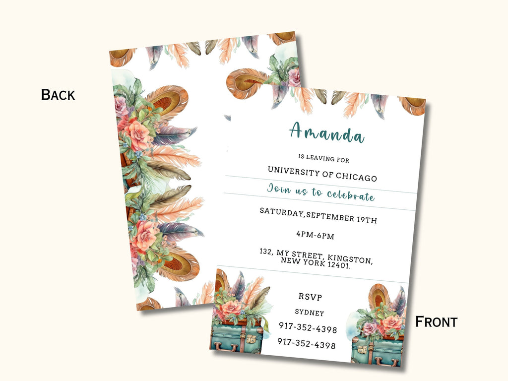 College Going Away Party Invitation