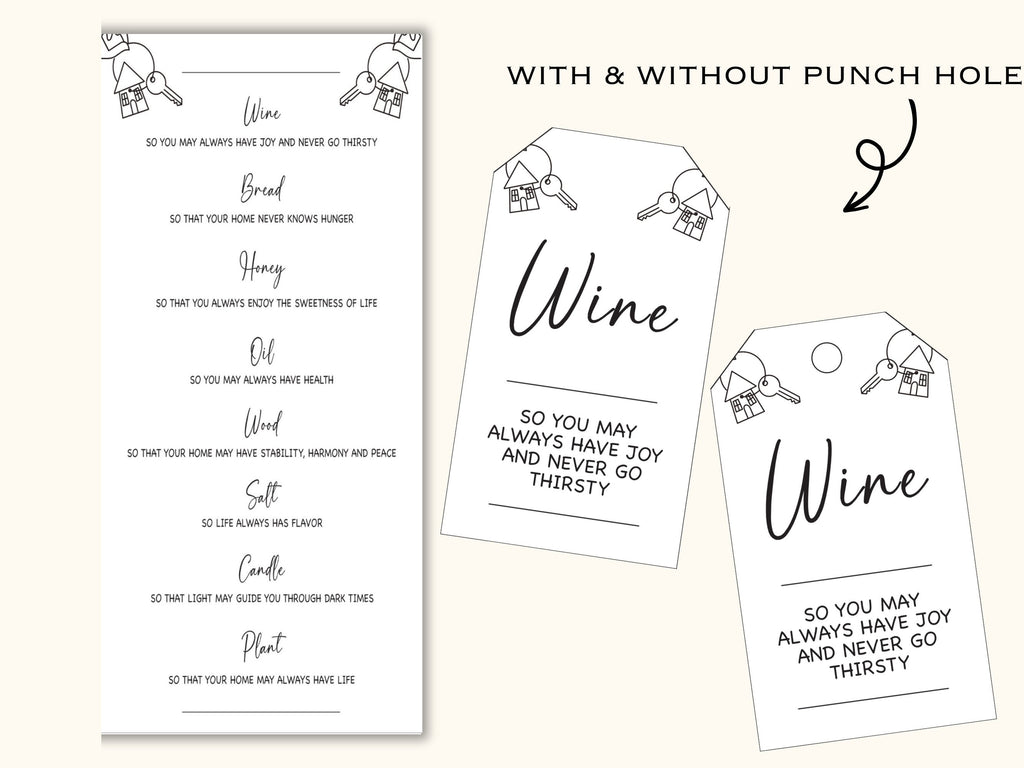 Traditional New Home Cards and Tags