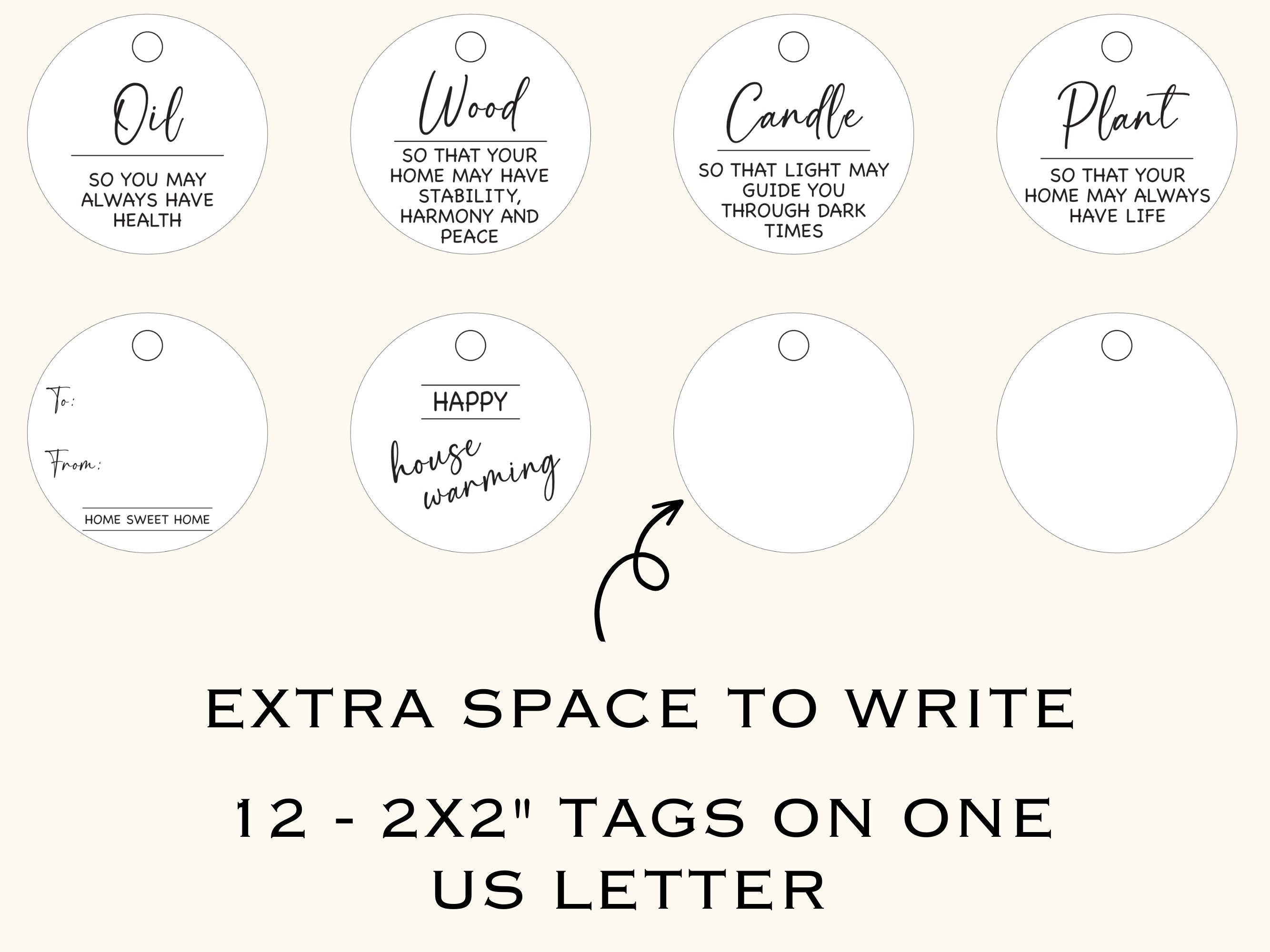 Traditional New Home Tags and Cards