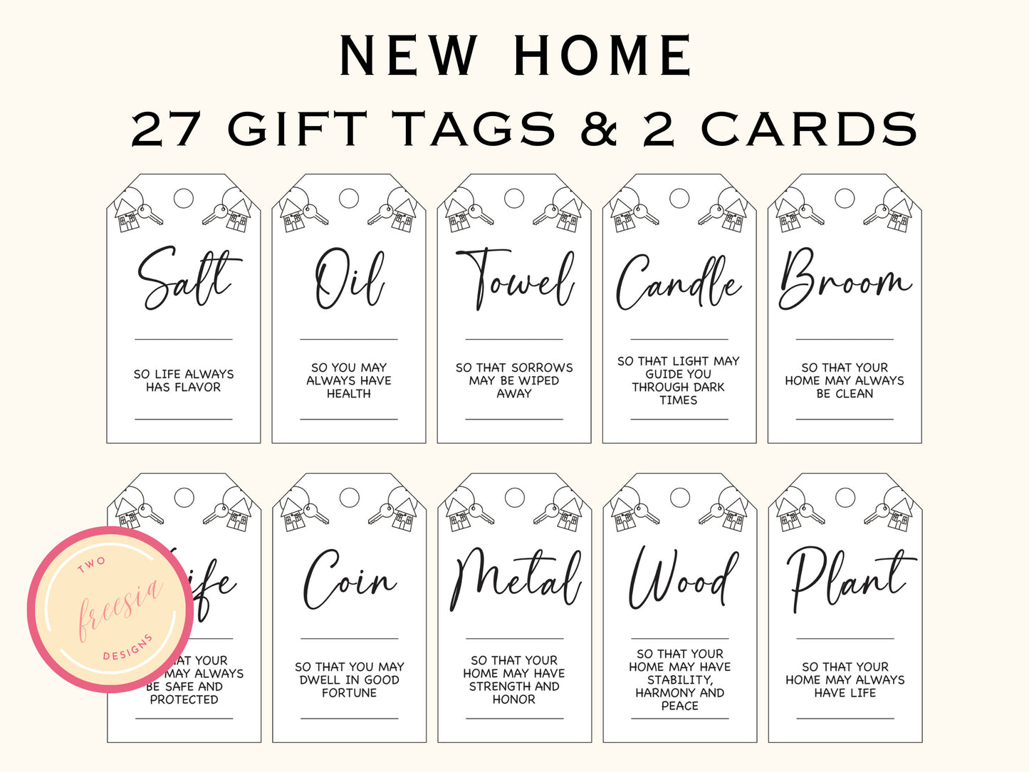 27 Printable New Home Tags