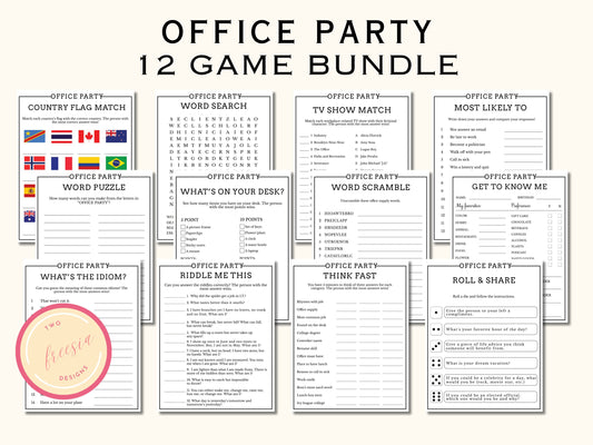 12 Office Party Game Bundle