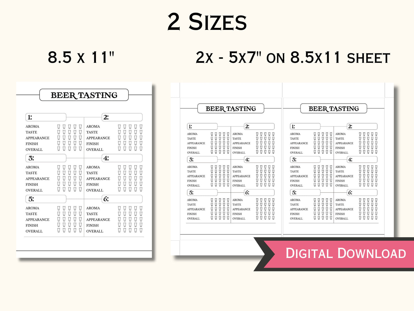 Printable Beer Tasting Scorecard