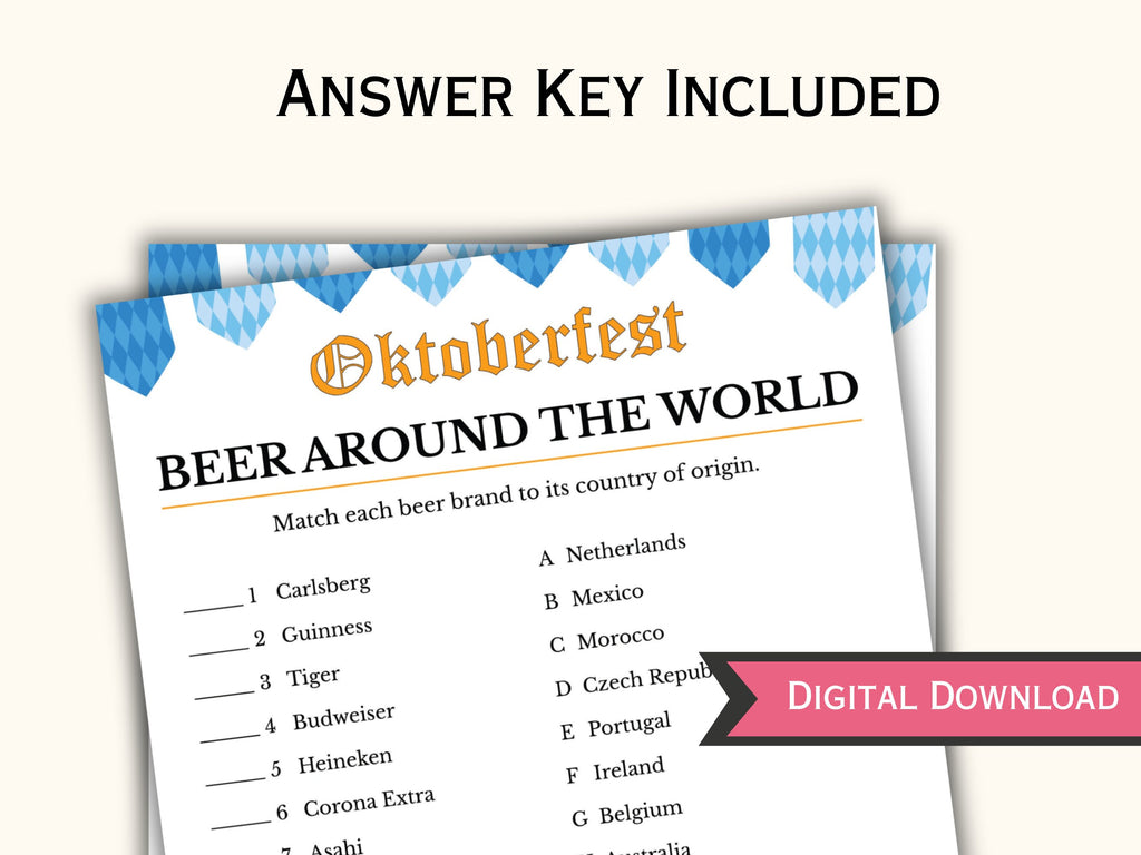 Oktoberfest Beer around the World Game