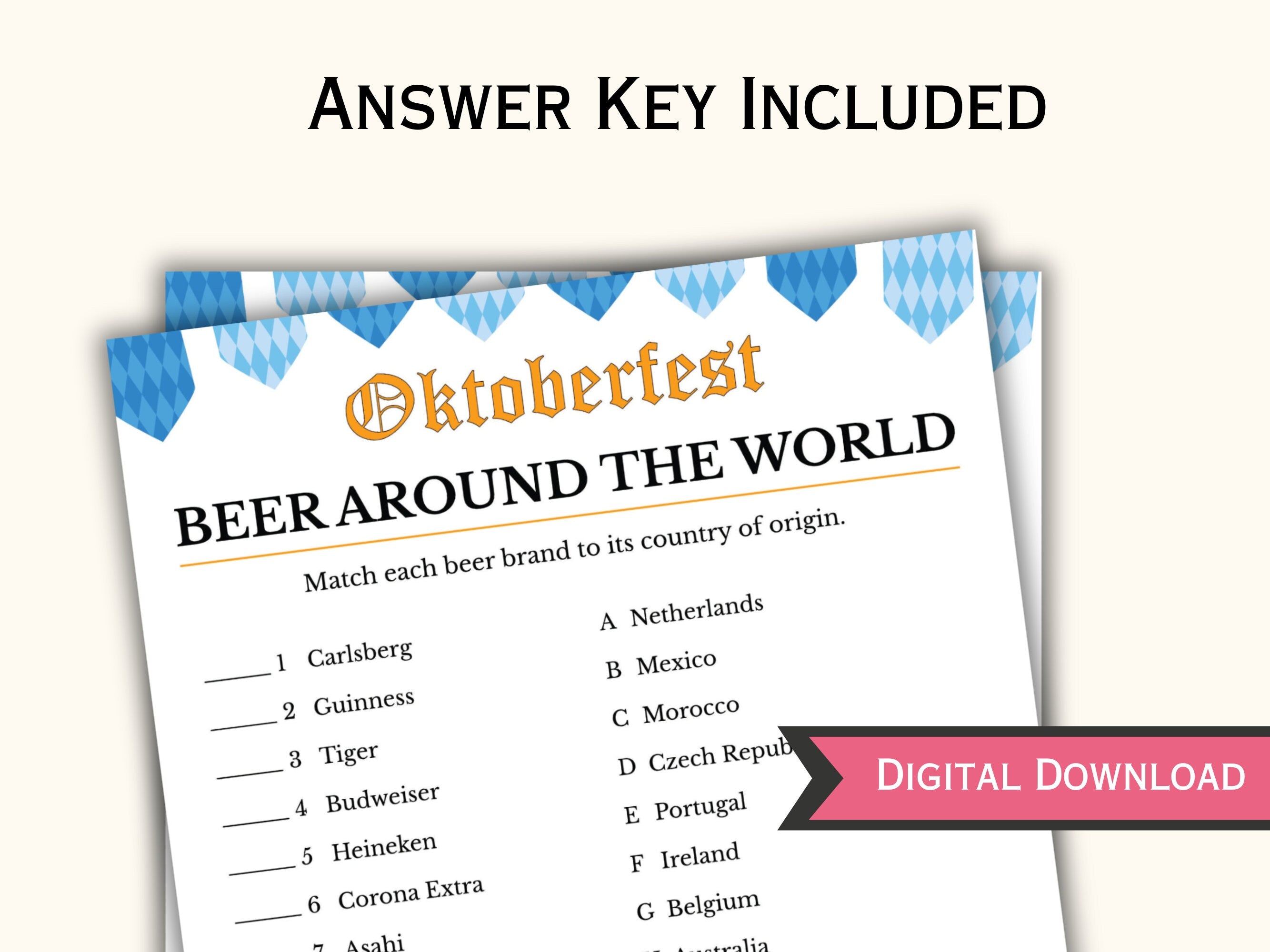 Oktoberfest Beer around the World Game