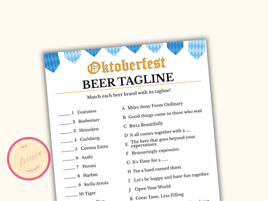 Oktoberfest Beer Tagline Game