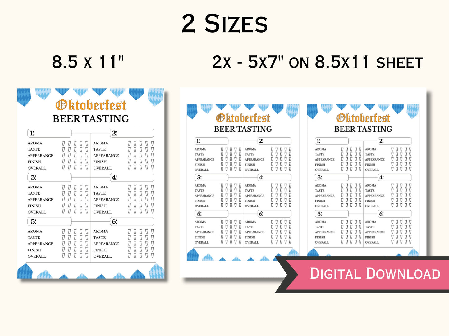 Oktoberfest Beer Tasting Scorecard