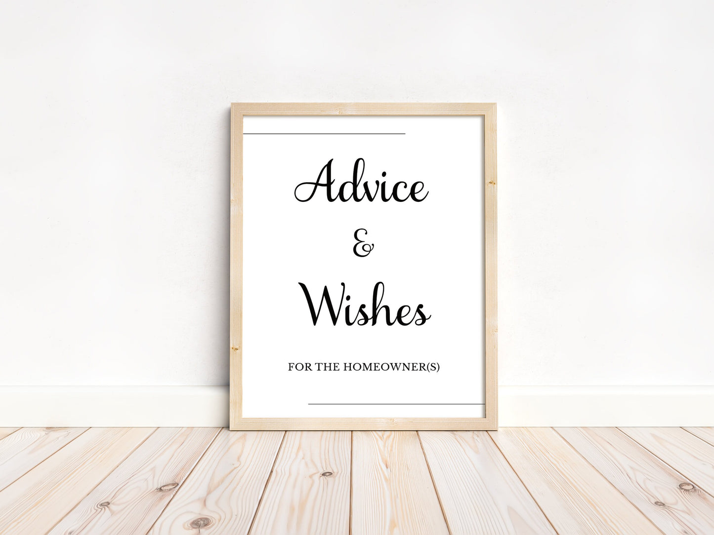 Printable Housewarming Advice and Wishes Cards