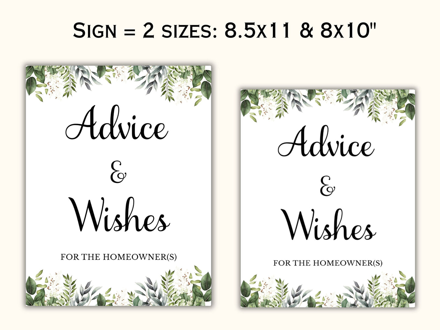 Housewarming Advice and Wishes Cards