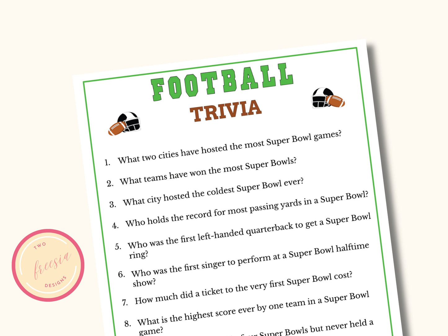 Football Trivia Game