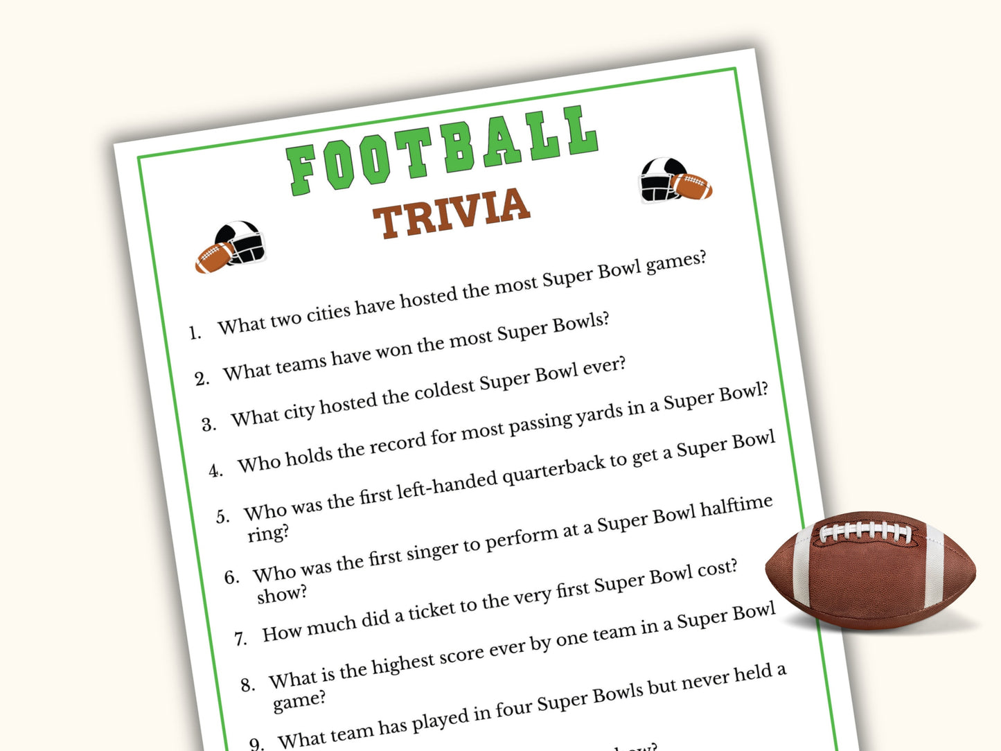 Football Trivia Game