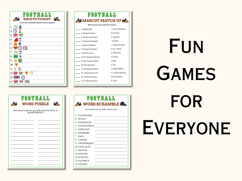 15 Football Party Games