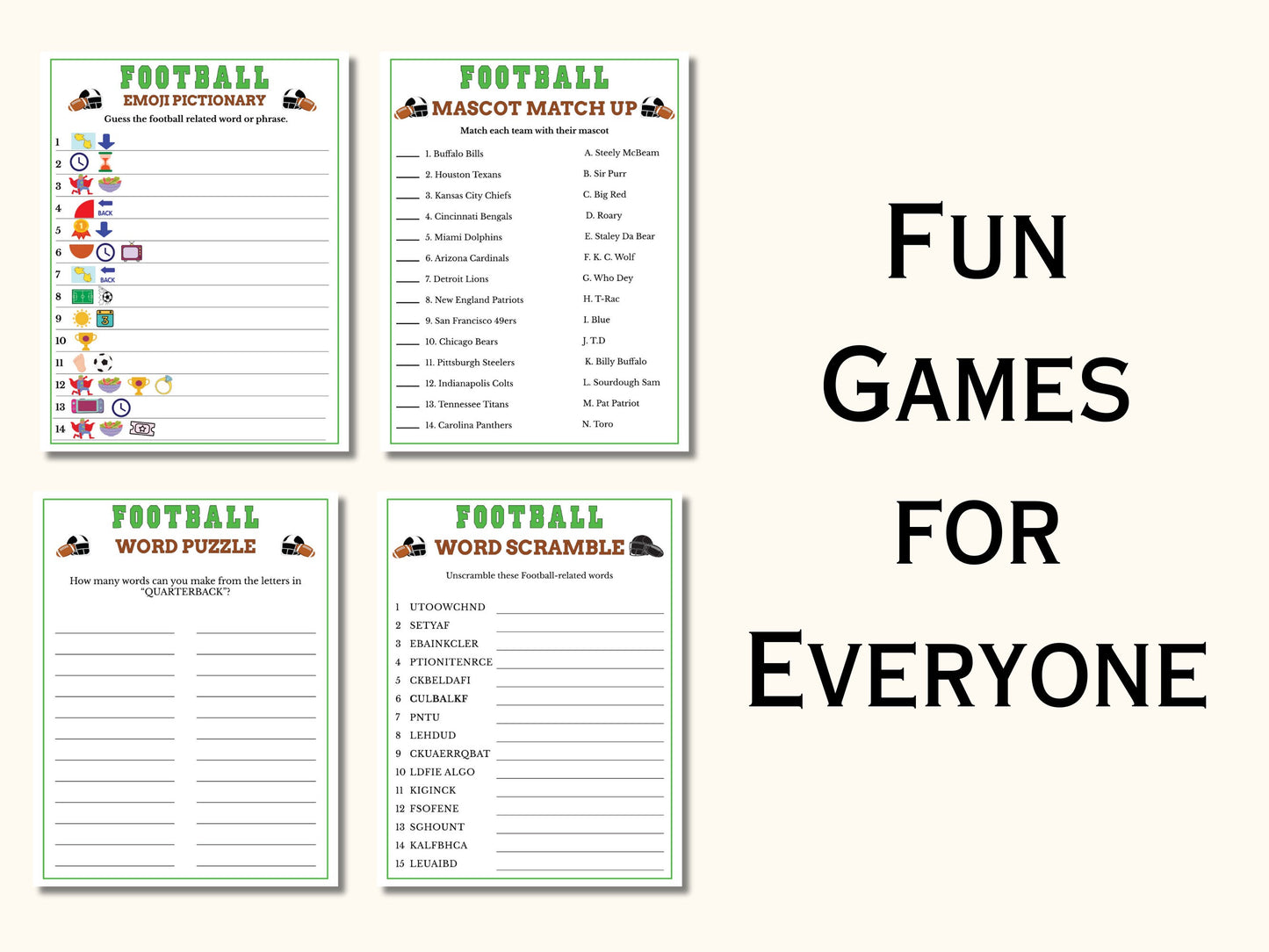 15 Football Party Games