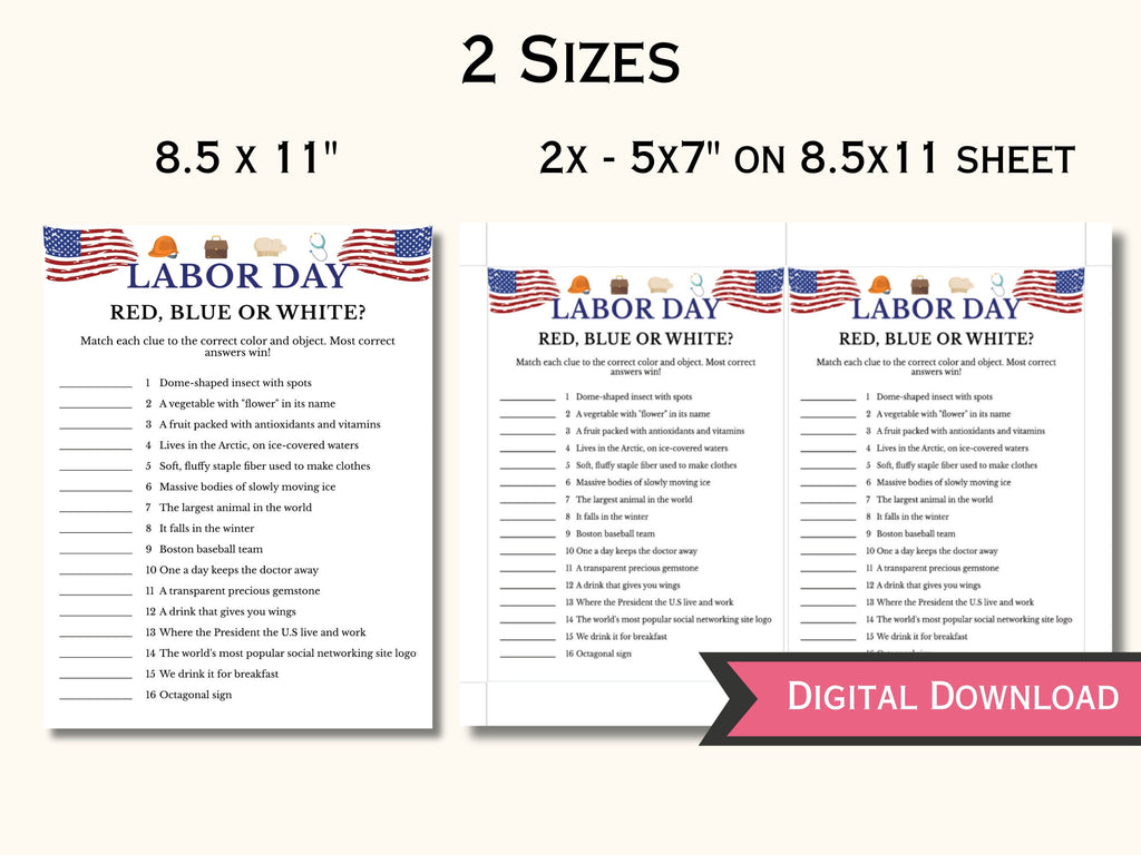 Labor Day Red, Blue or White Game