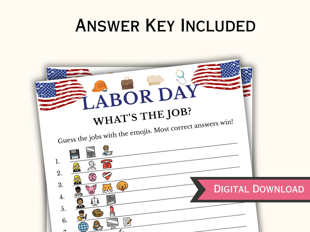 Labor Day Emoji Pictionary Game