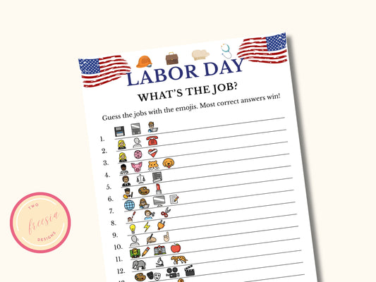 Labor Day Emoji Pictionary Game