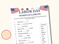 Labor Day Party Printable Game - Workplace Jargon