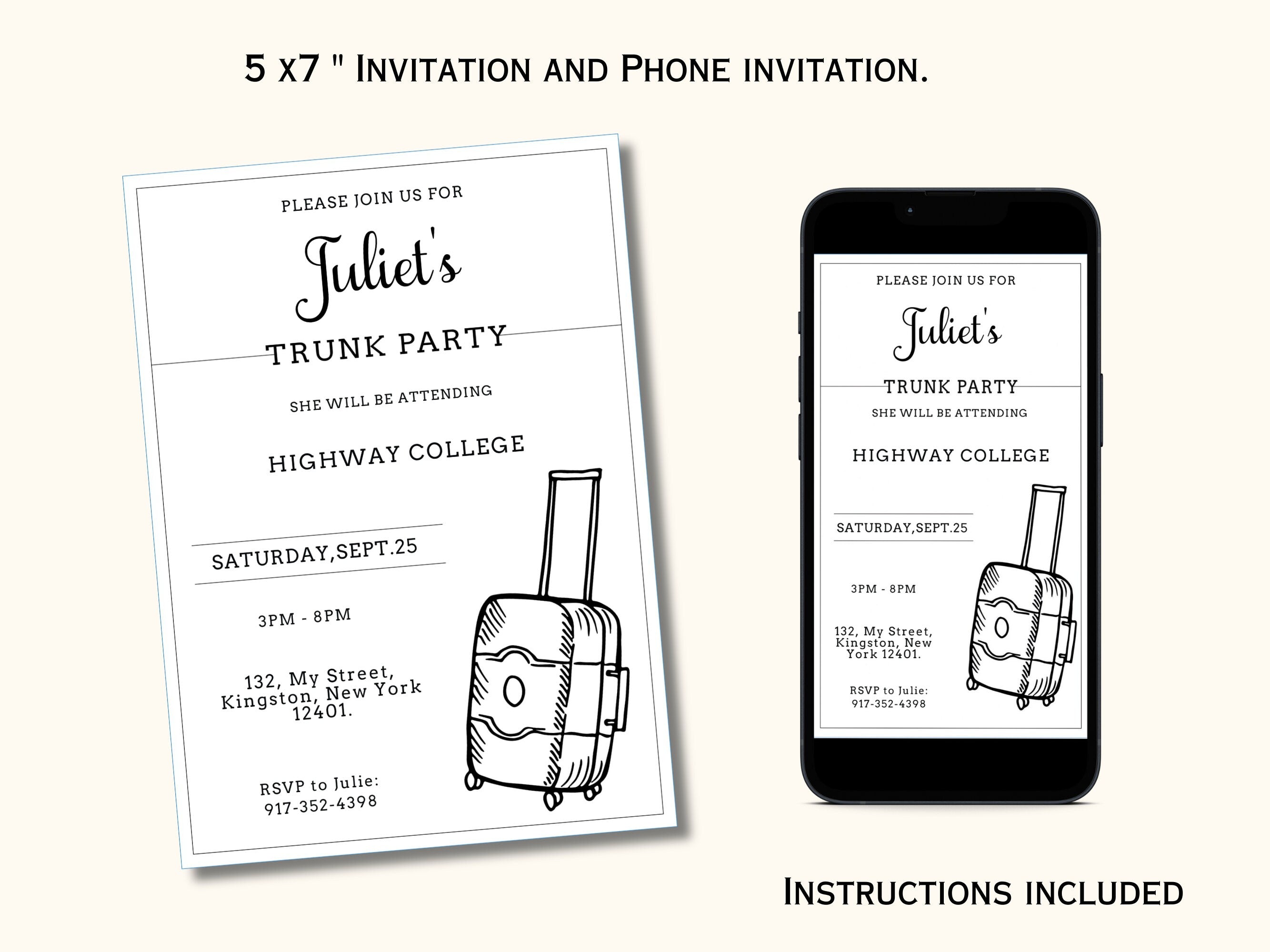 Trunk Party Invitation Template