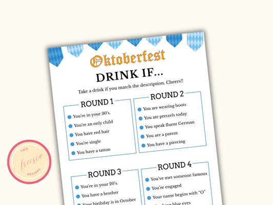 Oktoberfest Drink if Party Game