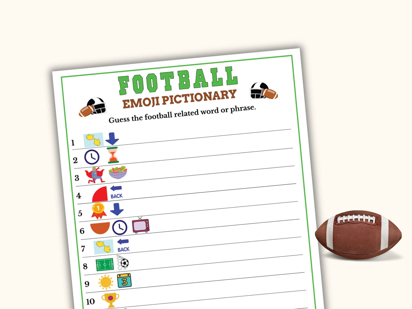 Football Emoji Game