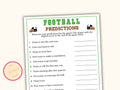 Football Game Predictions Printable