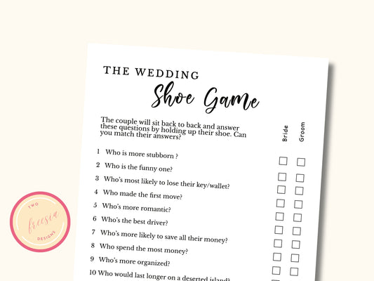 The Wedding Shoe Game