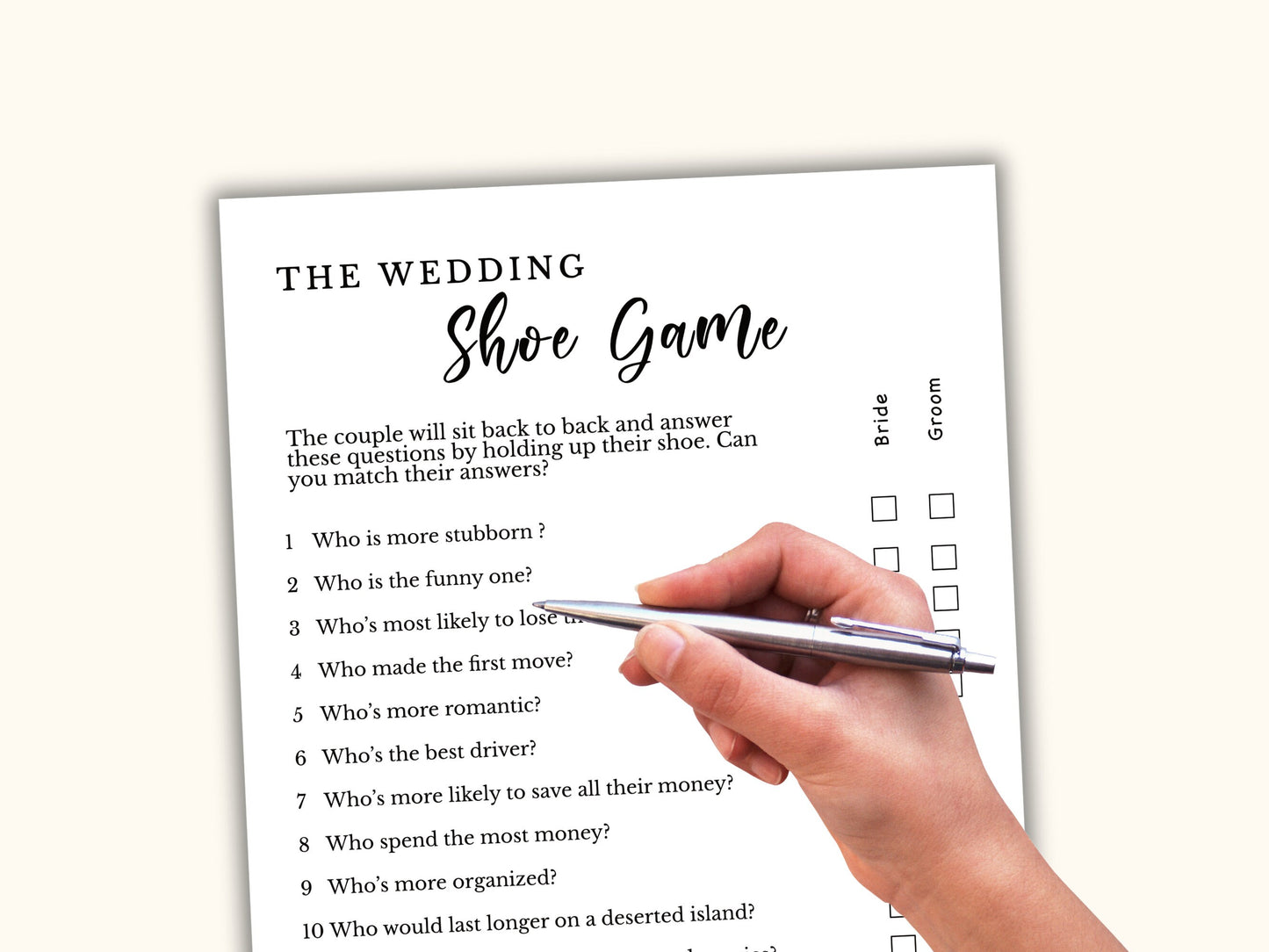 The Wedding Shoe Game