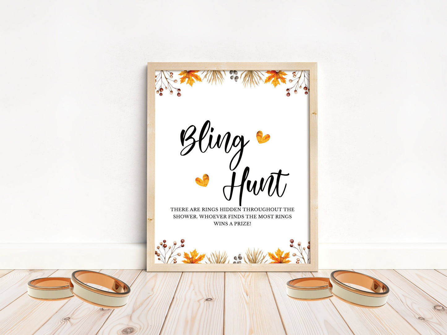 Fall Bridal Shower Party Game - Ring Hunt
