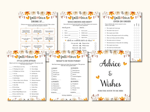 10 Fall in Love Bridal Shower Games