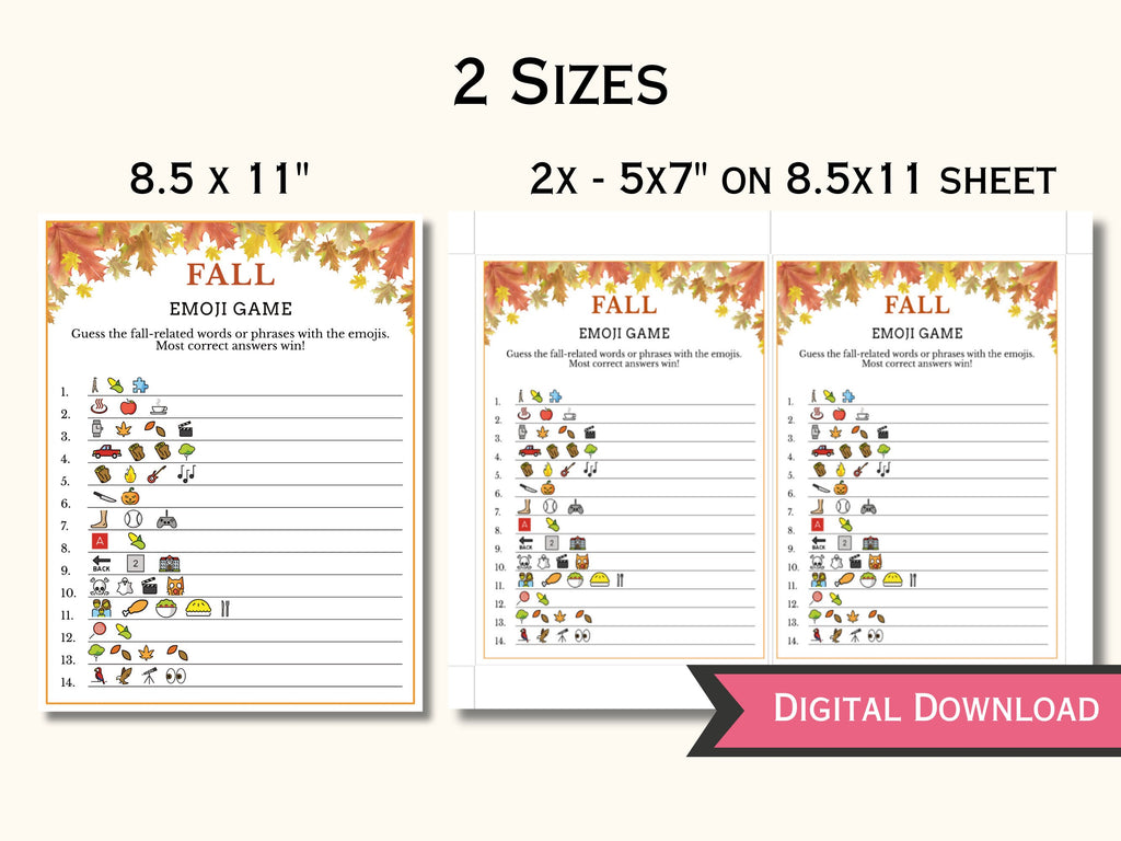 Fall Emoji Game