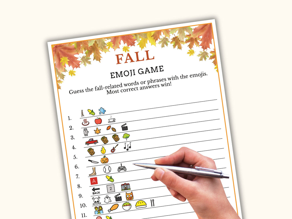 Fall Emoji Game
