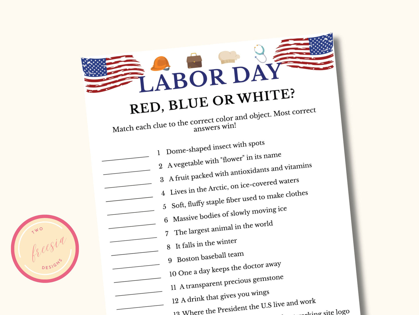 Labor Day Red, Blue or White Game